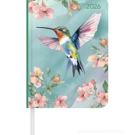 Agenda giornaliera 12 mesi 2026 Daily Journal Hummingbird cm 10,7x15,2