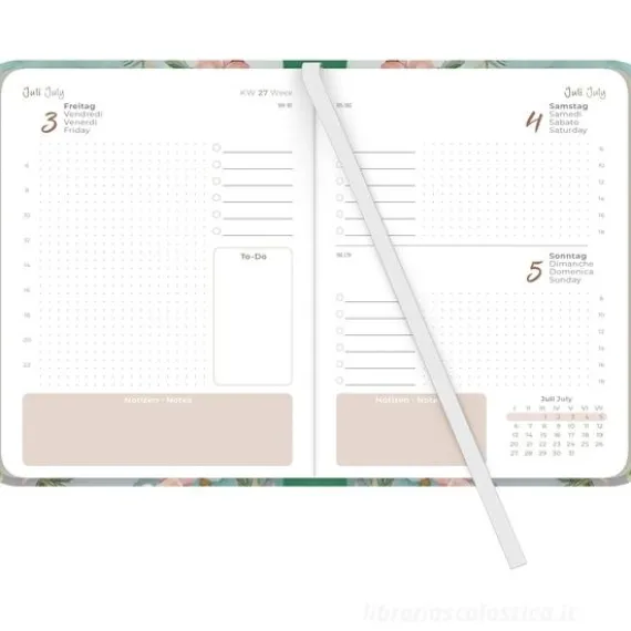 Agenda giornaliera 12 mesi 2026 Daily Journal Hummingbird cm 10,7x15,2