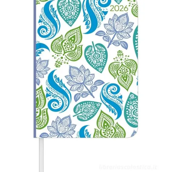 Agenda giornaliera 12 mesi 2026 Daily Journal Paisley cm 10,7x15,2