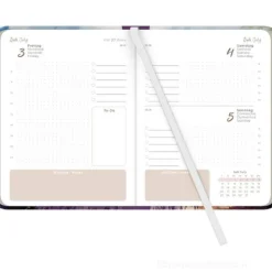Agenda giornaliera 12 mesi 2026 Daily Journal Aquarelle cm 10,7x15,2