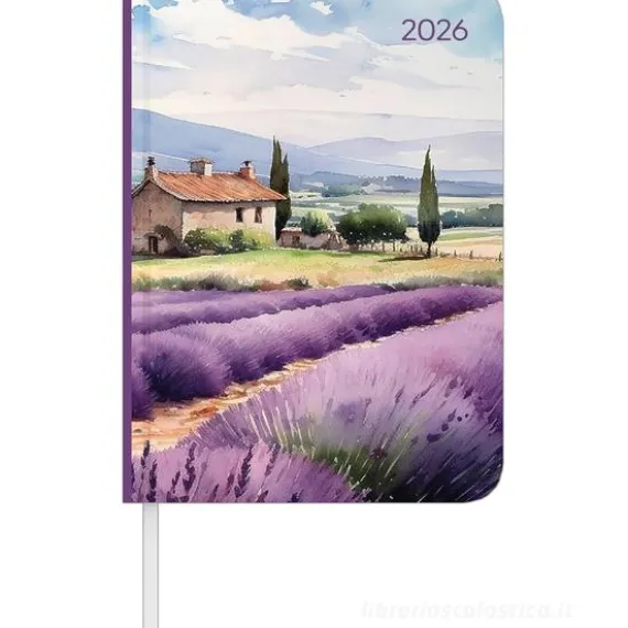 Agenda giornaliera 12 mesi 2026 Daily Journal Aquarelle cm 10,7x15,2
