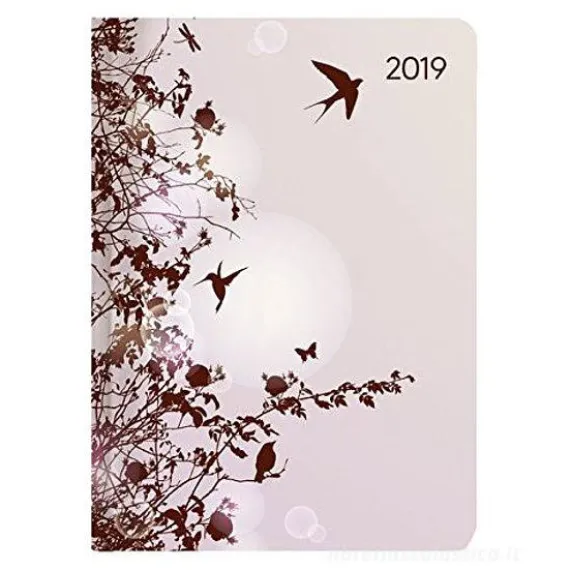 Agenda 2019 giornaliera 12 mesi Ladytimer Style Hummingbird Tree