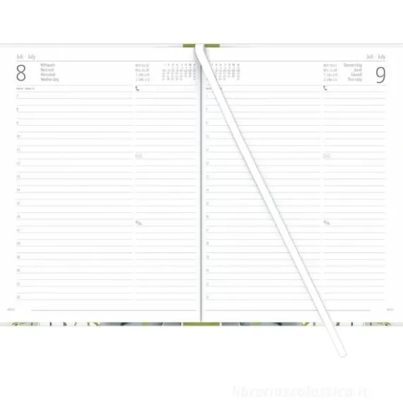 Agenda giornaliera 12 mesi 2026 Style Roses cm 15x21