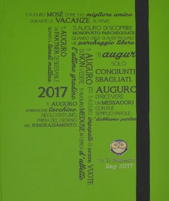 Agenda io ti maledico 12 mesi giornaliera 2017 verde