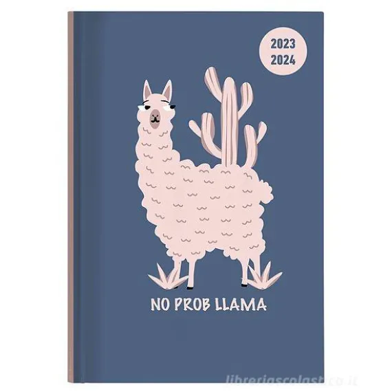 Agenda 12 mesi giornaliera 2023/2024 Collegetimer Llama cm 10x15