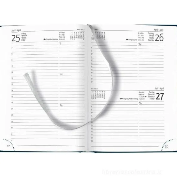 Agenda 12 mesi giornaliera 2025 352 pagine Tucson Turquoise cm 15x21