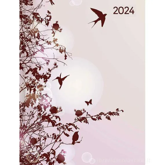 Agenda 12 mesi giornaliera 2024 Style Hummingbird Tree cm 10,7x15,2