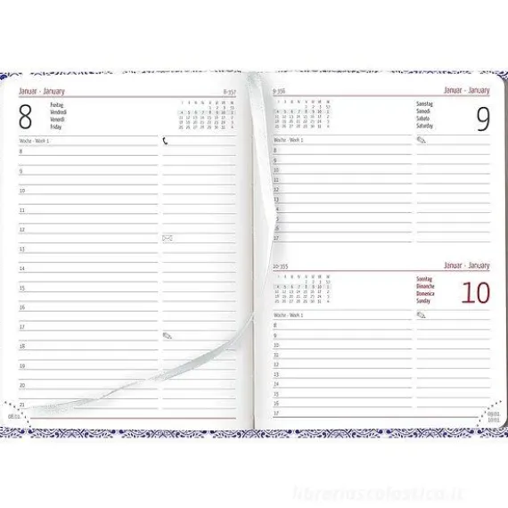 Agenda 12 mesi giornaliera 2024 Style Paisley cm 10,7x15,2