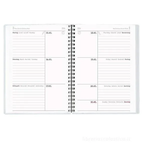 Agenda 17 mesi settimanale 2023/2024 Collegetimer Chill spiralata cm 15x21