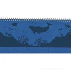 Agenda 12 mesi settimanale da tavolo 2024 Nature Line Ocean cm 29,7x13,5