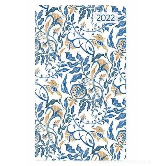 Agenda 12 mesi settimanale 2022 Ladytimer Slim Blue Flowers