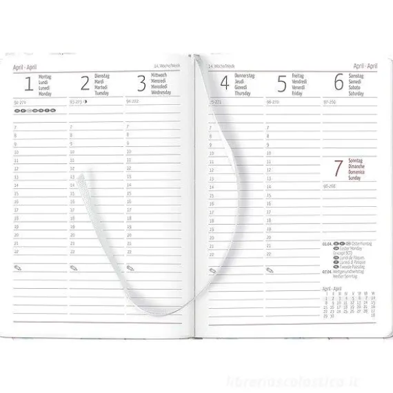 Agenda 12 mesi settimanale 2024 Ladytimer Grande Pastel Butterflies cm 15x21