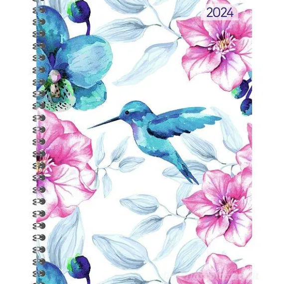 Agenda 12 mesi settimanale 2024 Ladytimer spiralata Hummingbird cm 15x21