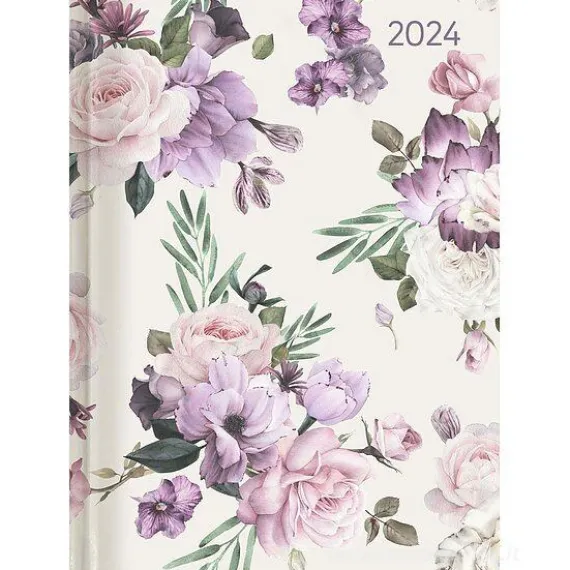 Agenda 12 mesi settimanale 2024 Ladytimer Roses cm 10,7x15,2