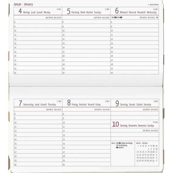 Agenda 12 mesi settimanale 2024 Ladytimer Pad Terrazzo cm 15,6x9