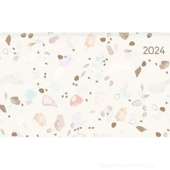 Agenda 12 mesi settimanale 2024 Ladytimer Pad Terrazzo cm 15,6x9