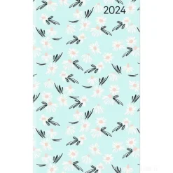 Agenda 12 mesi settimanale 2024 Ladytimer Slim Blue Flowers cm 9x15,6
