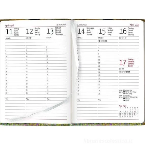Agenda 12 mesi settimanale 2024 Ladytimer Klimt cm 10,7x15,2