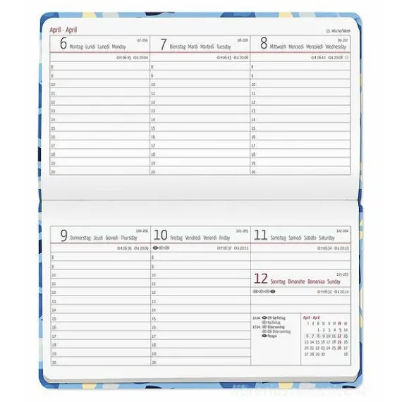 Agenda 12 mesi settimanale 2022 Ladytimer Pad Terrazzo