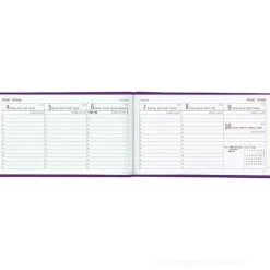 Agenda 12 mesi settimanale 2024 Ladytimer To Go Deluxe Purple cm 15,3x8,7