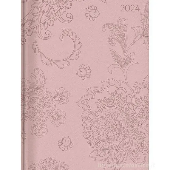 Agenda 12 mesi settimanale 2024 Ladytimer Deluxe Salmon cm 10,7x15,2