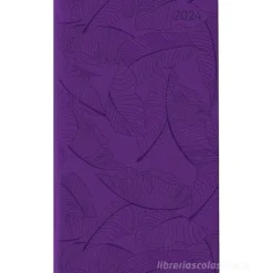 Agenda 12 mesi settimanale 2024 Ladytimer Slim Deluxe Purple cm 9x15,6