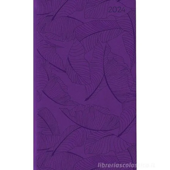 Agenda 12 mesi settimanale 2024 Ladytimer Slim Deluxe Purple cm 9x15,6