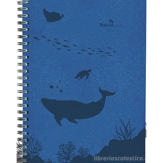 Agenda 12 mesi settimanale 2024 Nature Line Ocean spiralata cm 15x21