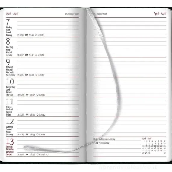 Agenda 12 mesi settimanale 2025 Nature Line Pine cm 9x15,6