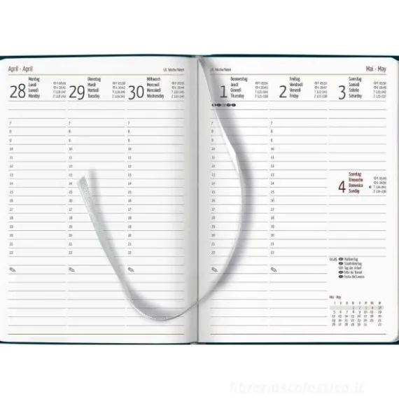 Agenda 12 mesi settimanale 2025 128 pagine Tucson Turquoise cm 15x21