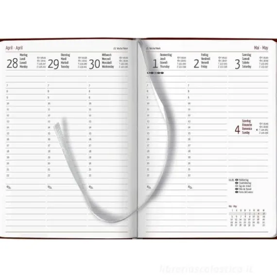 Agenda 12 mesi settimanale 2025 128 pagine Tucson Red cm 15x21