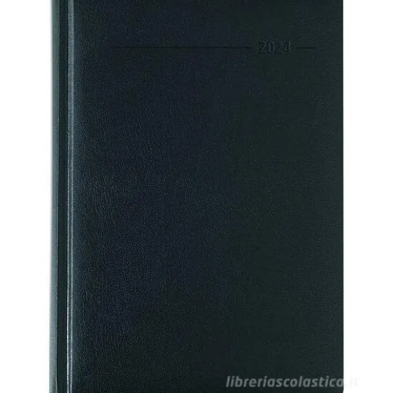 Agenda 12 mesi settimanale 2024 128 pagine Balacron Black cm 15x21