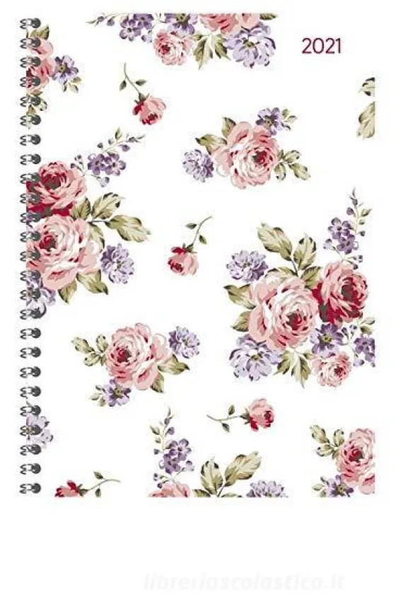 Agenda 12 mesi settimanale spiralata 2021 Ladytimer Roses