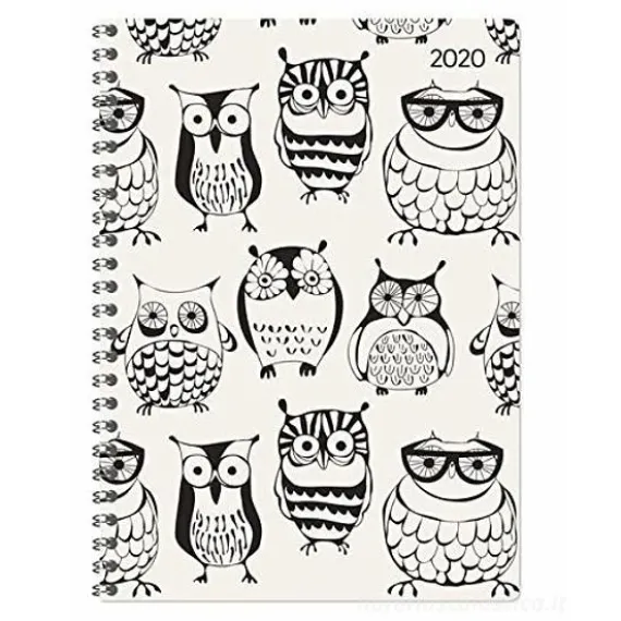 Agenda 12 mesi settimanale spiralata 2020 Ladytimer Owls