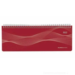 Agenda planner 12 mesi settimanale da tavolo 2022 Red