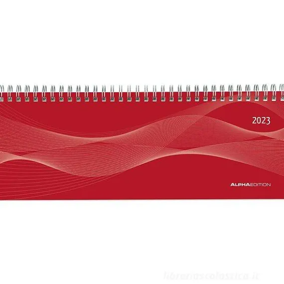 Agenda planner 12 mesi settimanale da scrivania 2023 Red