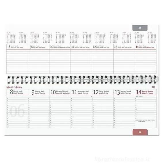 Agenda planner 12 mesi settimanale da tavolo 2022 Blue