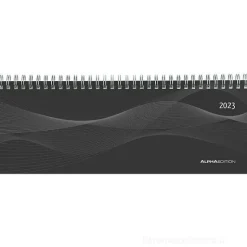 Agenda planner 12 mesi settimanale da scrivania 2023 Black