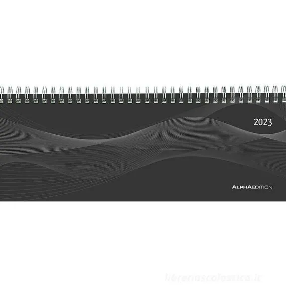 Agenda planner 12 mesi settimanale da scrivania 2023 Black