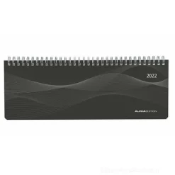 Agenda planner 12 mesi settimanale da tavolo 2022 Black