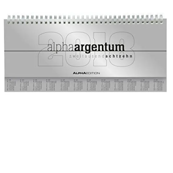 Agenda Planning settimanale Alpha Argento 2018