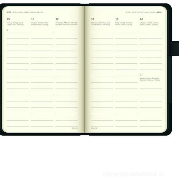 Agenda settimanale 2024 Cool Diary Black cm 9x14