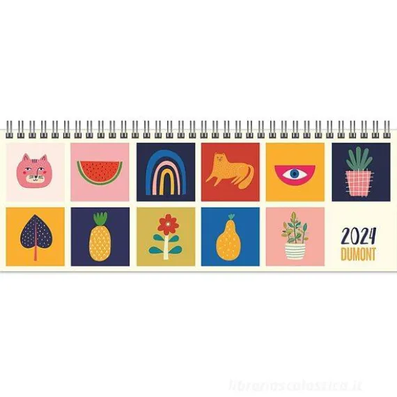 Agenda settimanale da scrivania 2024 Doodle Art cm 29,7x10,5