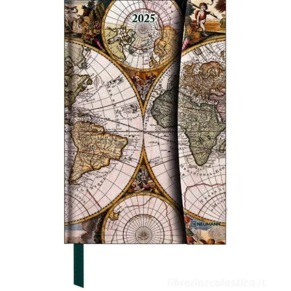 Agenda settimanale 2025 Magneto Diary Antique Maps cm 10x15