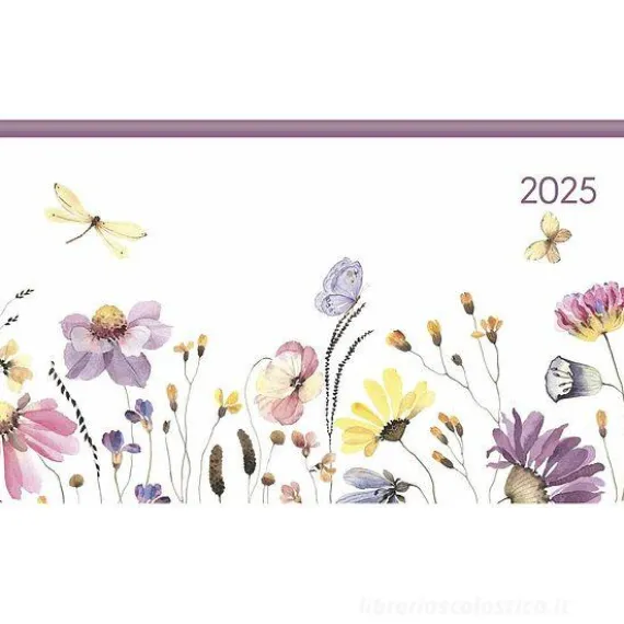 Agenda settimanale 12 mesi 2025 Ladytimer Pad Flower Field
