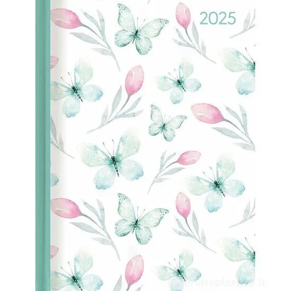 Agenda settimanale 12 mesi 2025 Lady Journal Butterfly