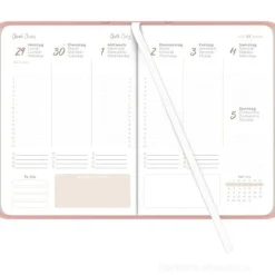 Agenda settimanale 12 mesi 2026 Lady Journal Deluxe Salmon cm 10,7x15,2
