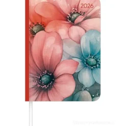 Agenda settimanale 12 mesi 2026 Lady Journal Flowers cm 10,7x15,2