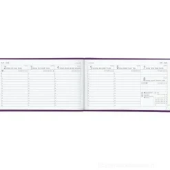 Agenda settimanale 12 mesi 2025 Ladytimer TO GO Deluxe Purple