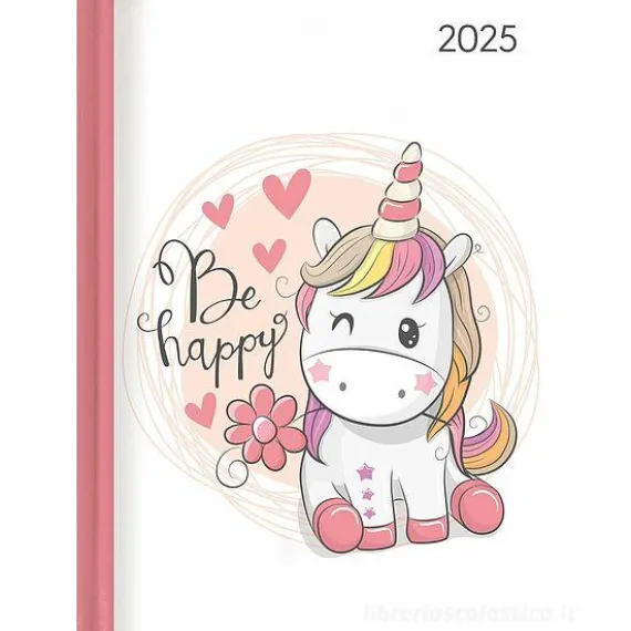 Agenda settimanale 12 mesi 2025 Lady Journal Unicorn